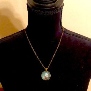 Me+dog=heart necklace